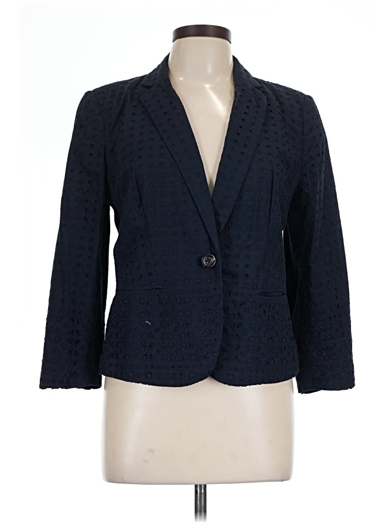 Pre-owned Ann Taylor Blazer Jacket In Blue
