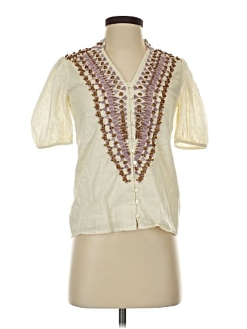 Forever That Girl for Anthropologie Short Sleeve Blouse (view 1)