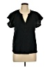 Universal Thread 100% Cotton Black Short Sleeve Blouse Size L - photo 1