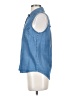 Splendid 100% Tencel Blue Sleeveless Button-Down Shirt Size XS - photo 5