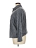 Unbranded 100% Polyester Houndstooth Gray Long Sleeve Blouse Size XL - photo 5