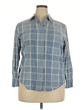 Lemon Grass 3/4 Sleeve Button Down Shirt