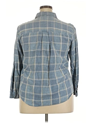 Lemon Grass 3/4 Sleeve Button-Down Shirt (view 2)