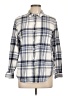 Gap 100% Cotton Plaid Blue Long Sleeve Button-Down Shirt Size L - photo 1