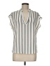 Forever 21 Stripes Gray Sleeveless Blouse Size M - photo 1
