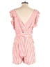 Ann Taylor LOFT 100% Rayon Stripes Red Romper Size 6 - photo 2