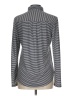 Ann Taylor 100% Polyester Stripes Gray Long Sleeve Blouse Size L - photo 2
