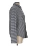 Ann Taylor 100% Polyester Stripes Gray Long Sleeve Blouse Size L - photo 4