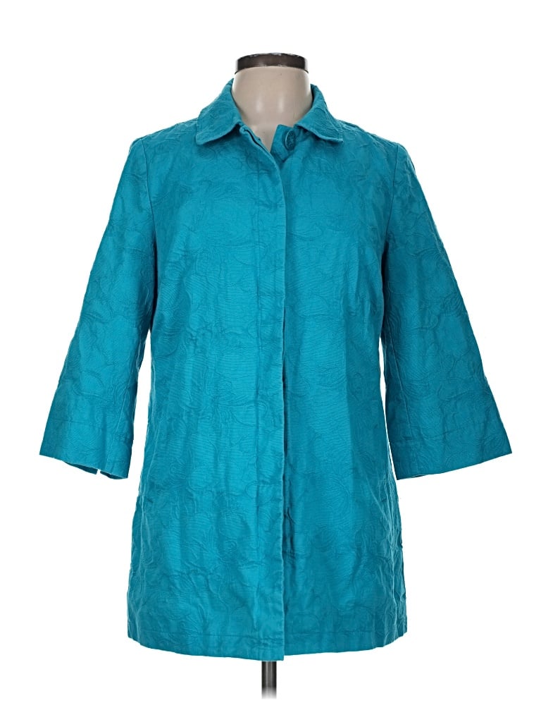 Pre-owned Chico's Raincoat In Teal