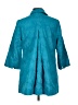 Chico's 100% Cotton Floral Teal Raincoat Size Med (1) - photo 2