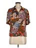 Violet & Claire 100% Polyester Floral Brown Short Sleeve Blouse Size M - photo 1