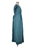 Unbranded Solid Teal Casual Dress Size M - photo 4