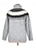 ASPEN Chevron-herringbone Gray Turtleneck Sweater Size XL - photo 2