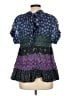 Opening Ceremony Blue Short Sleeve Blouse Size L - photo 2