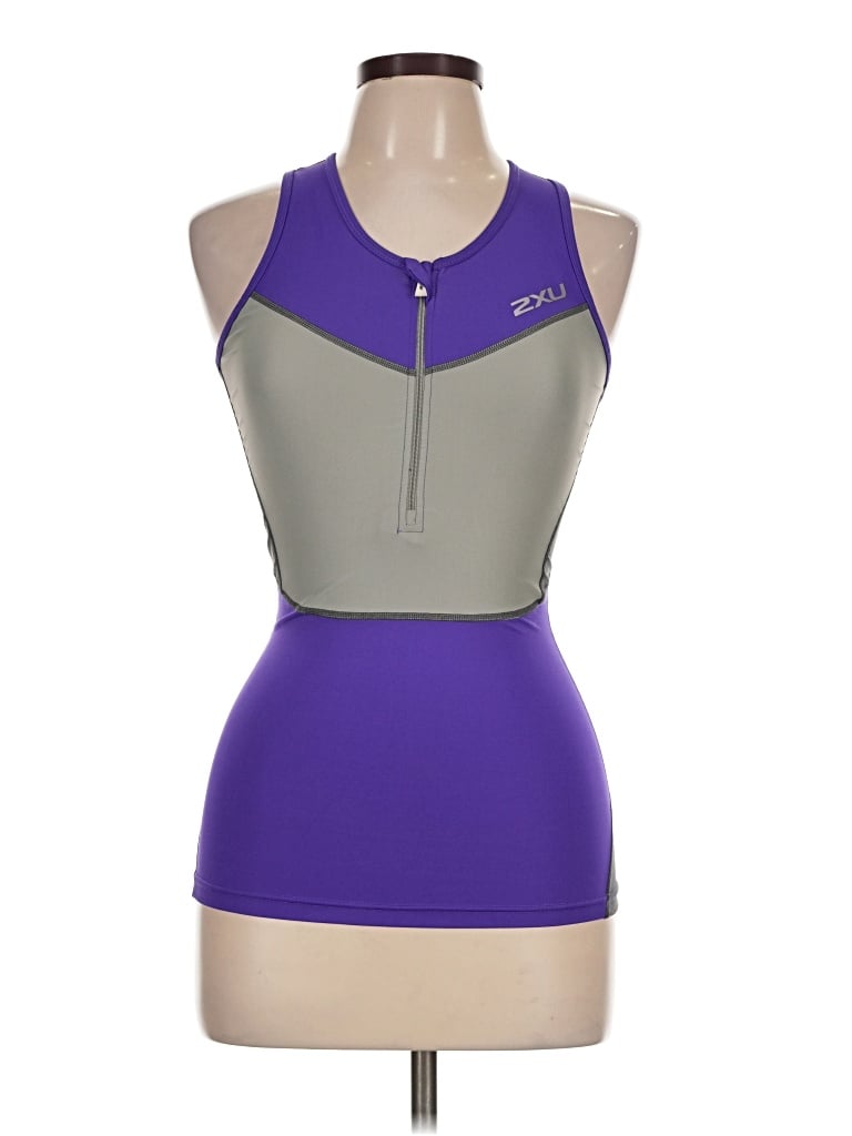 Pre-owned 2xu Sleeveless Top Purple Halter Neckline Tops
