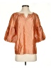 Talbots Orange 3/4 Sleeve Silk Top Size S - photo 1