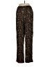 Coldwater Creek 100% Rayon Floral Brown Black Casual Pants Size S - photo 2
