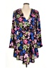 Bar III 100% Polyester Floral Blue Casual Dress Size L - photo 1