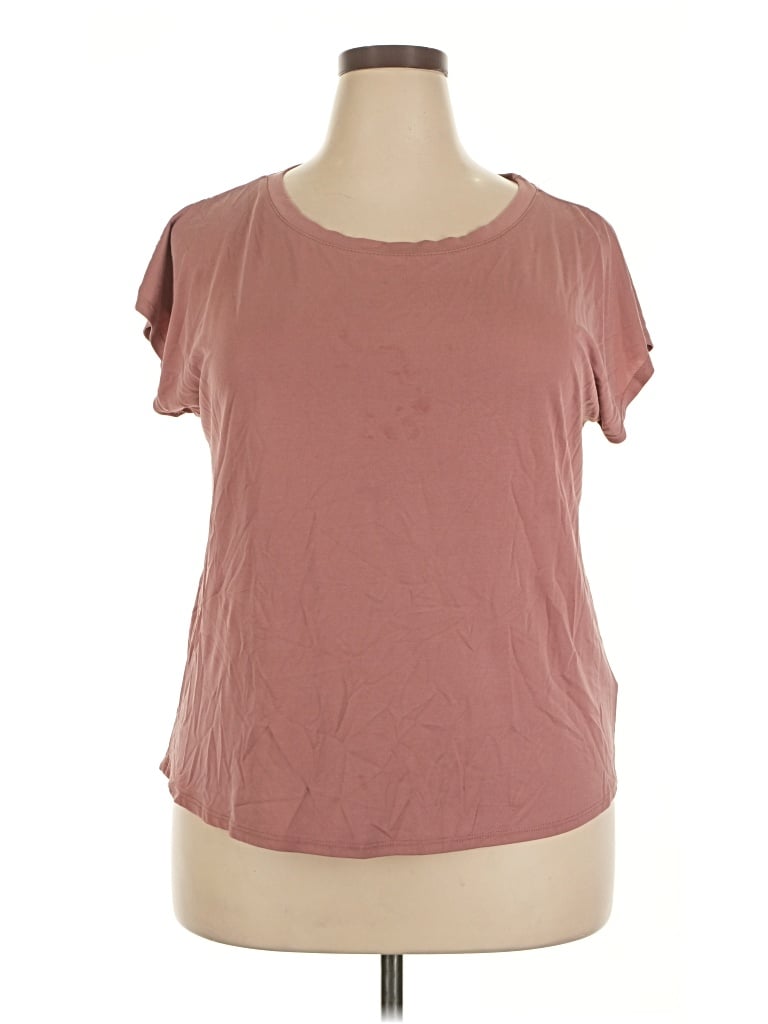 Pre-owned 24/7 Maurices Short Sleeve T-shirt In Brown