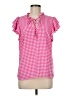 1.State Pink Short Sleeve Blouse Size M - photo 1