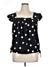 Scoop Black Short Sleeve Blouse Size 16 - photo 1