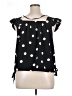 Scoop Black Short Sleeve Blouse Size 16 - photo 2
