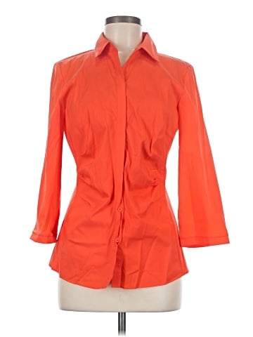 Lafayette 148 New York 3/4 Sleeve Button-Down Shirt (view 1)