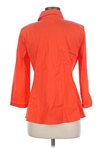 Lafayette 148 New York 3/4 Sleeve Button-Down Shirt (view 2)