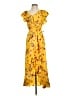 Indulge 100% Polyester Yellow Casual Dress Size S - photo 1