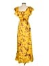 Indulge 100% Polyester Yellow Casual Dress Size S - photo 2