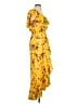 Indulge 100% Polyester Yellow Casual Dress Size S - photo 4