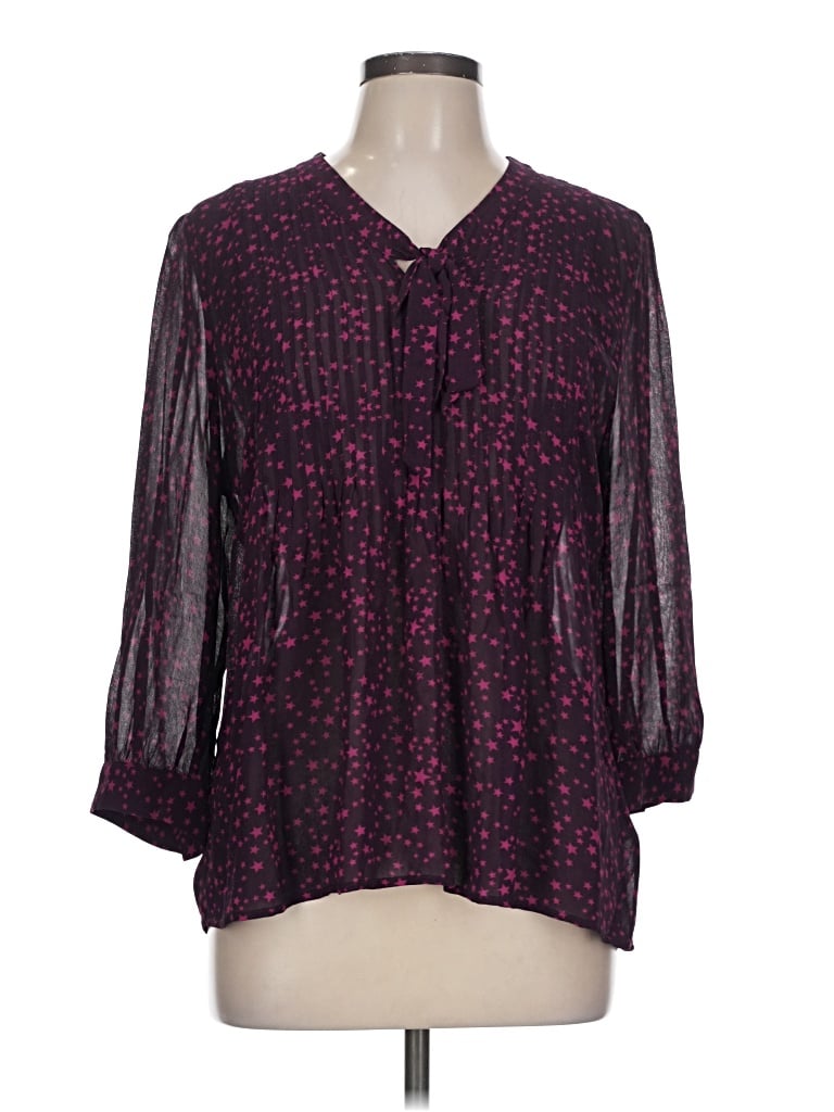Pre-owned Boden 3/4 Sleeve Blouse In Purple