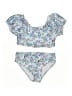 Bluey Floral Blue Two Piece Swimsuit Size 3T - photo 1