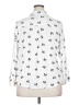 Torrid 100% Rayon Print White 3/4 Sleeve Button-Down Shirt Size 2X Plus (2) - photo 2