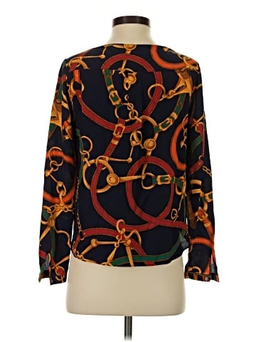 Lauren by Ralph Lauren Long Sleeve Silk Top (view 2)