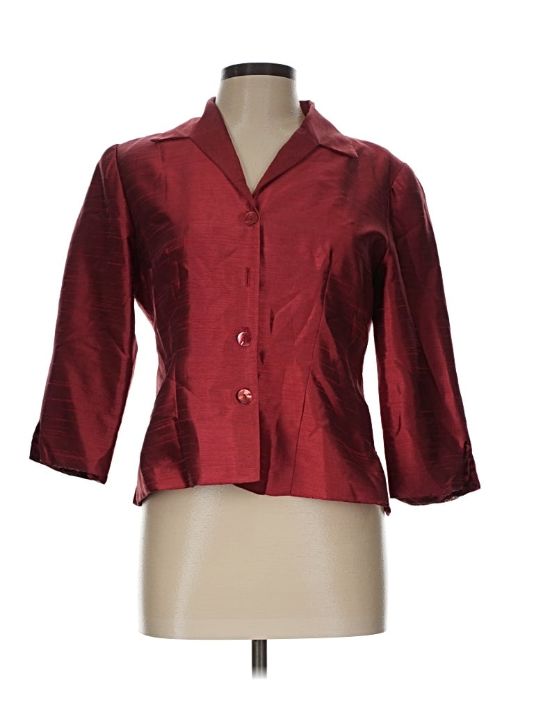 Pre-owned Donna Ricco Blazer Jacket In Red