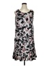 Perceptions Graphic Black Casual Dress Size 14 - photo 1