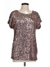 Cable & Gauge Silver Short Sleeve Top Size L - photo 1