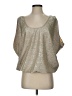 Charlotte Russe 100% Polyester Metallic Silver 3/4 Sleeve Blouse Size S - photo 1