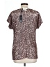 Cable & Gauge Silver Short Sleeve Top Size L - photo 2