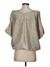 Charlotte Russe 100% Polyester Metallic Silver 3/4 Sleeve Blouse Size S - photo 2