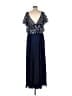 JS Collections 100% Polyester Blue Cocktail Dress Size 12 - photo 2