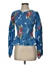 LoveShackFancy 100% Cotton Blue Long Sleeve Blouse Size S - photo 1