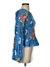 LoveShackFancy 100% Cotton Blue Long Sleeve Blouse Size S - photo 4