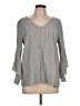 Pleione 100% Rayon Gray Long Sleeve Blouse Size L - photo 1