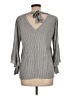 Pleione 100% Rayon Gray Long Sleeve Blouse Size L - photo 2