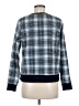 Eddie Bauer 100% Polyester Checkered-gingham Gray Blue Pullover Sweater Size M - photo 2