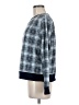 Eddie Bauer 100% Polyester Checkered-gingham Gray Blue Pullover Sweater Size M - photo 5