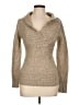 Suzy Shier 100% Acrylic Metallic Tan Pullover Sweater Size L - photo 1