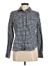 Gap 100% Cotton Houndstooth Blue Long Sleeve Button-Down Shirt Size M - photo 1